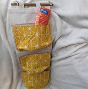 Canvas wall hanging pockets